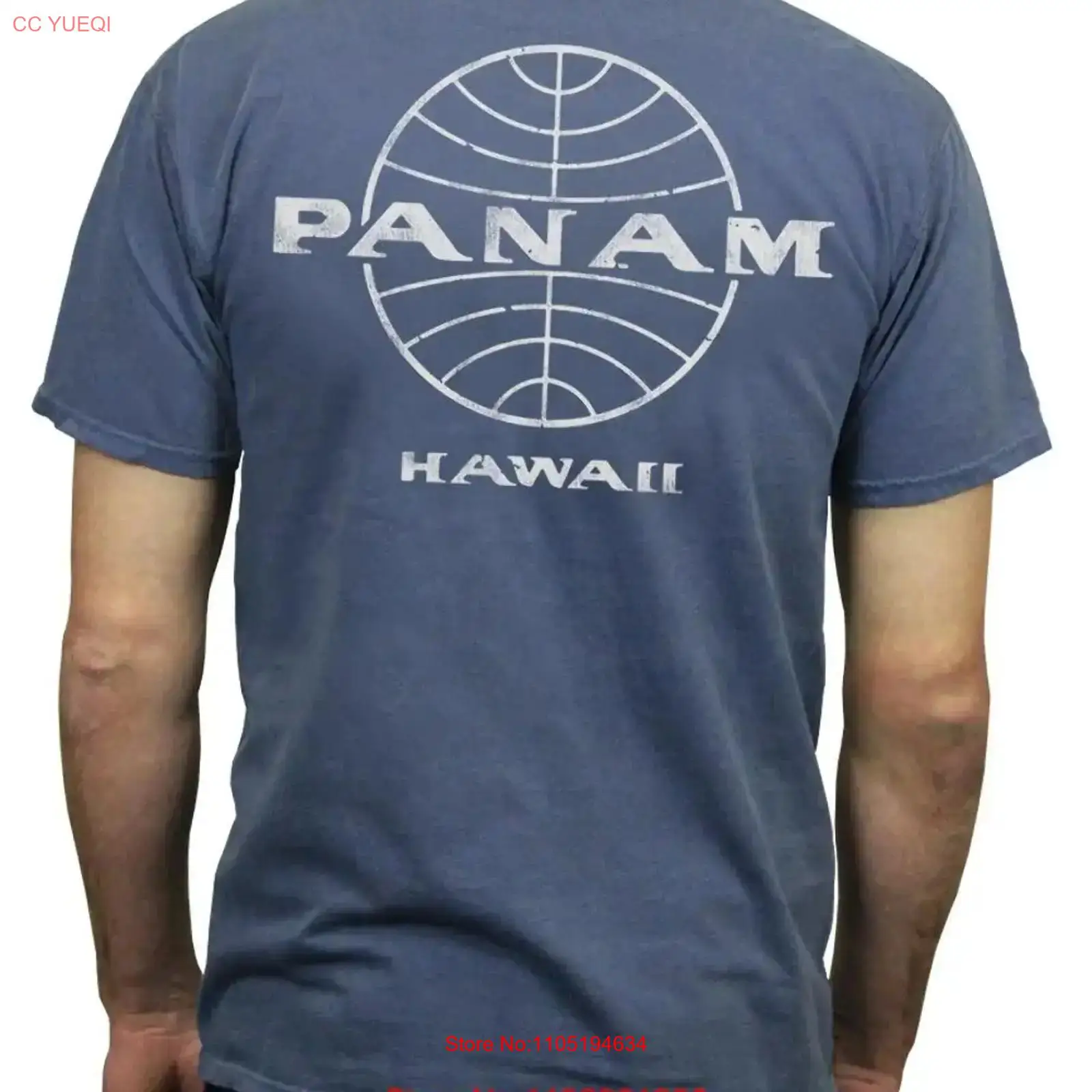Vintage Fashion Jersey - Pan Am Globe Tişörtü vintage Yıkanmış