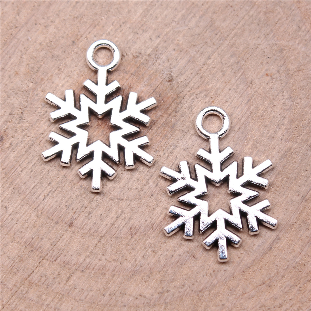 Vintage Fashion Stores - 40 adet 19x14mm(0.75x0.55 inç) Antik Gümüş