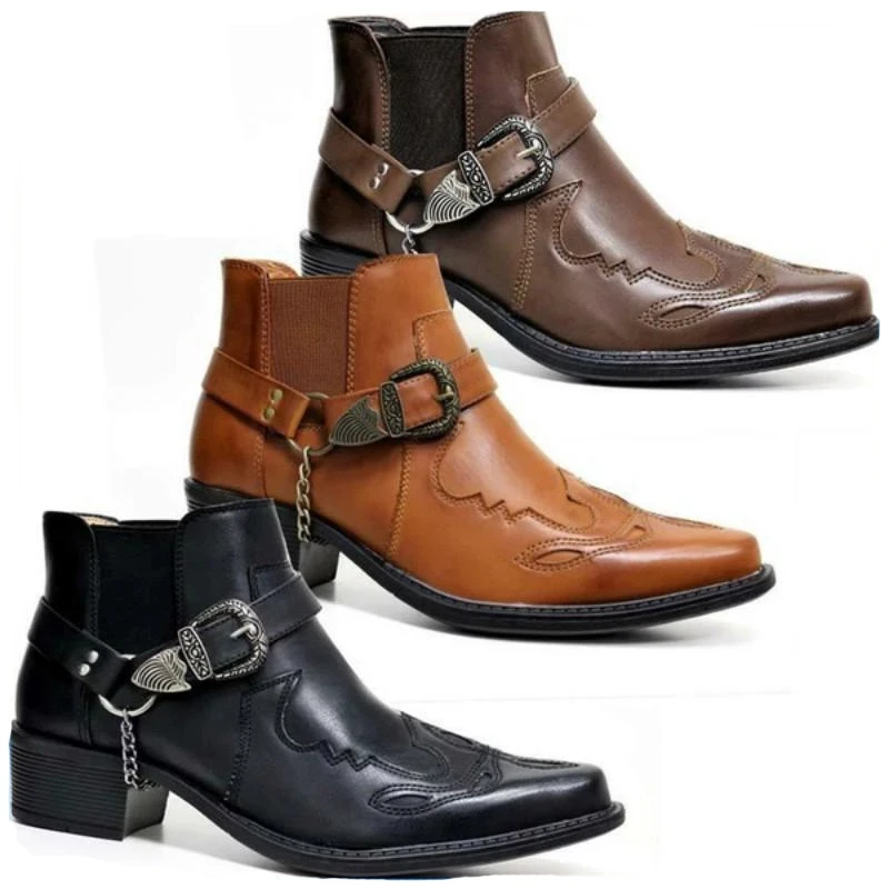 Vintage Fashion Enthusiasts - 2026 Moda Erkek Vintage Kovboy Botları