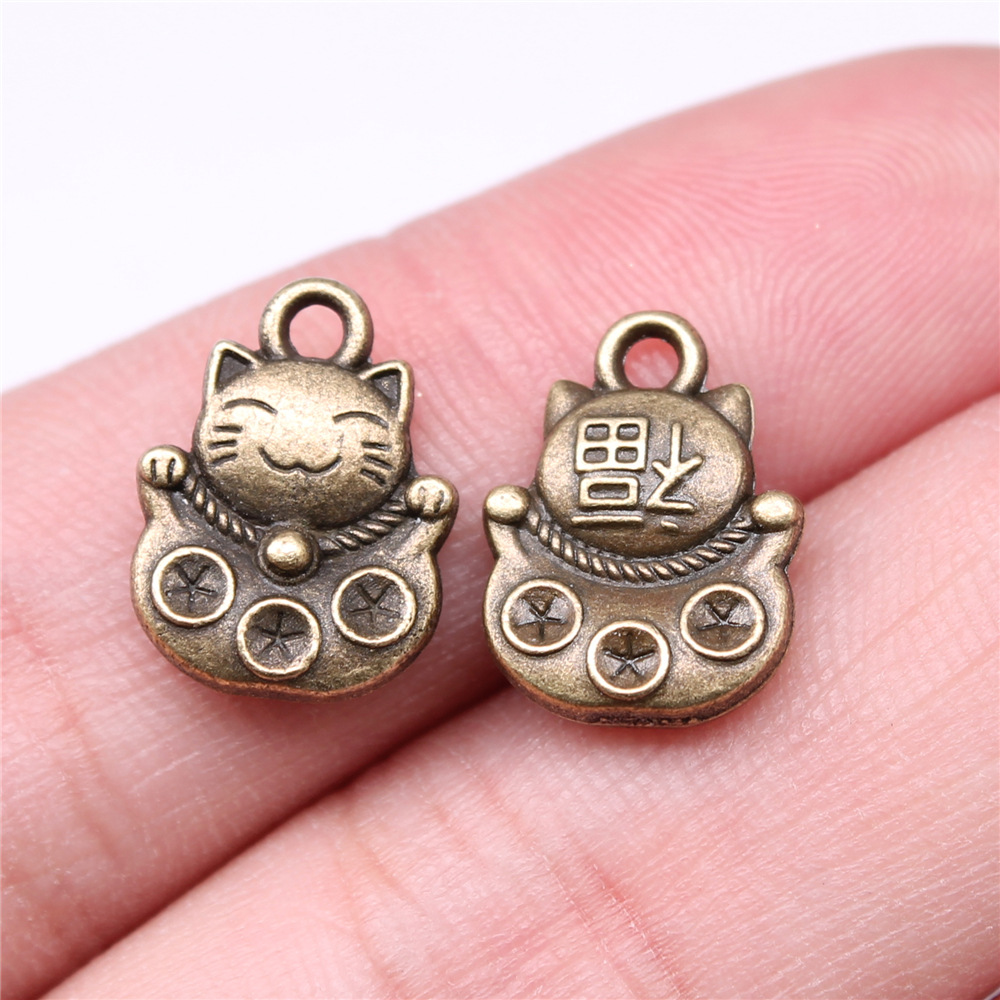 Vintage Fashion Stores - 10 adet 15x11mm 3 Renk Antik
