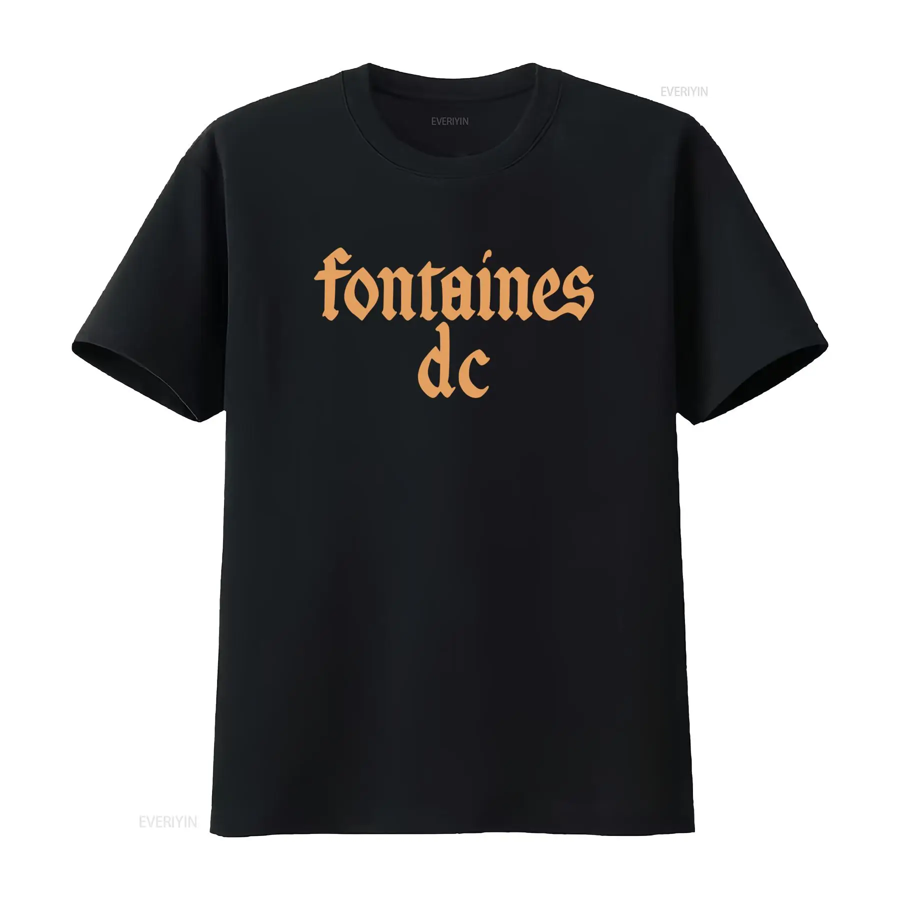 Fontaines D C 'Gotik Logo' Siy - Vintage Fashion Jersey incelemesi ve fiyatı
