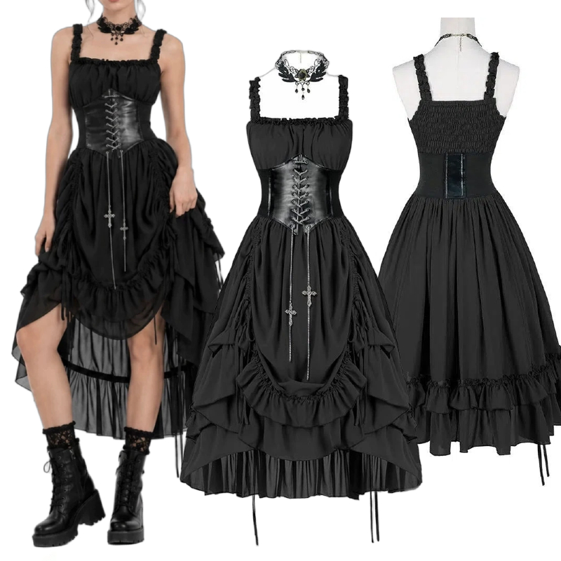 Kadın Gotik Elbise Korse Kayma - Vintage Fashion Dresses incelemesi ve fiyatı